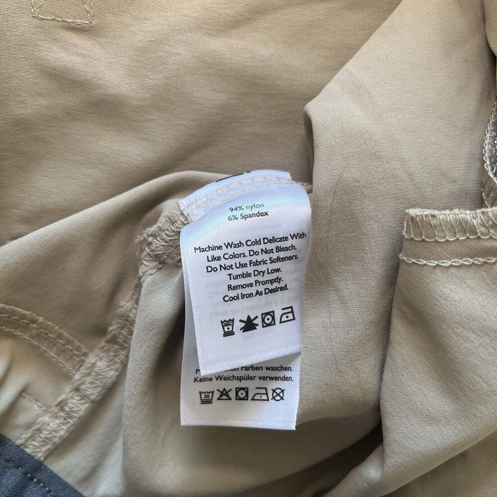 Eddie Bauer Pants 40x32 Beige Nylon Stretch Performance Mens Zip Cargo Pocket - Picture 4 of 11
